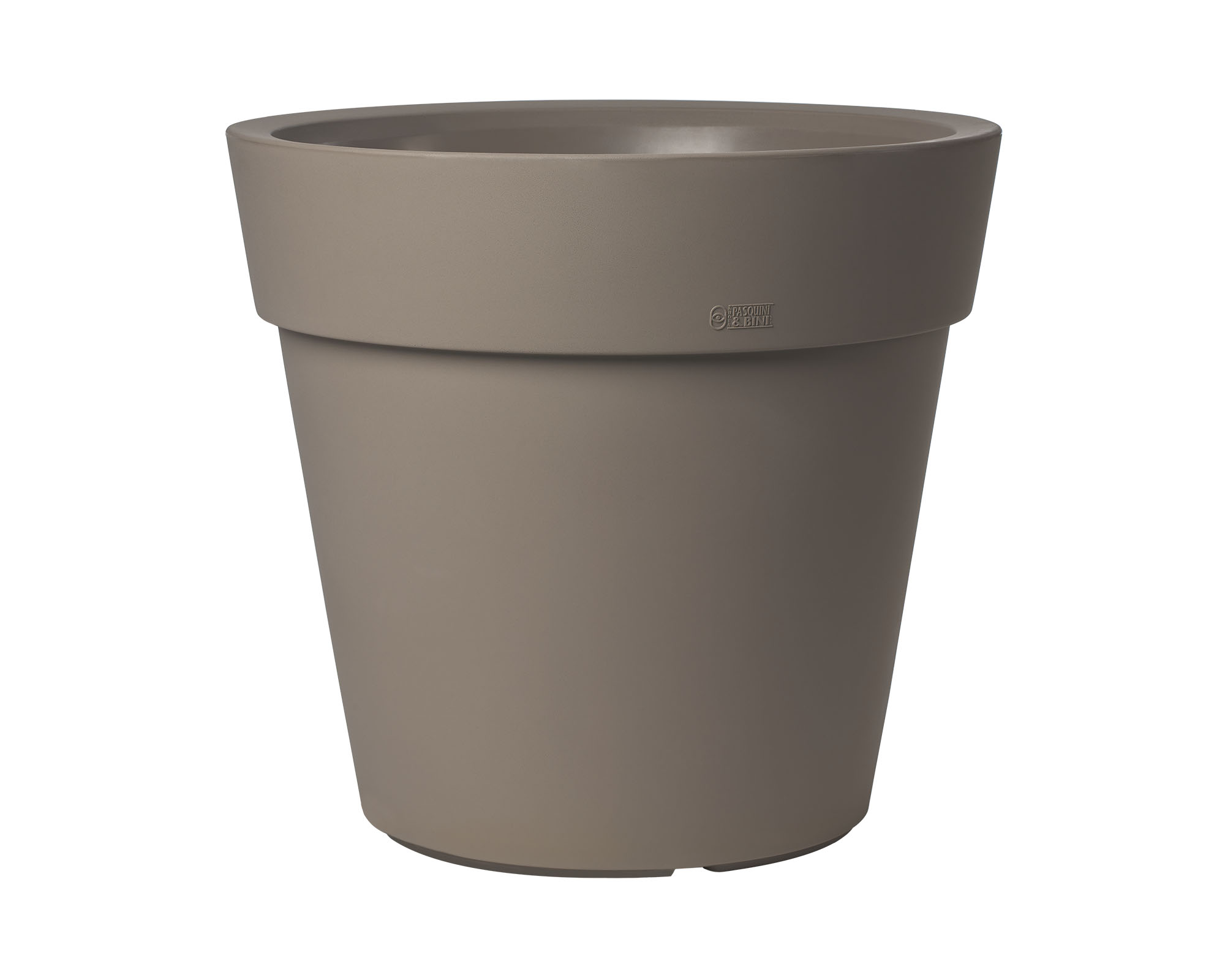 Vaso Tondo Lira Elite Tortora D40cm in Plastica