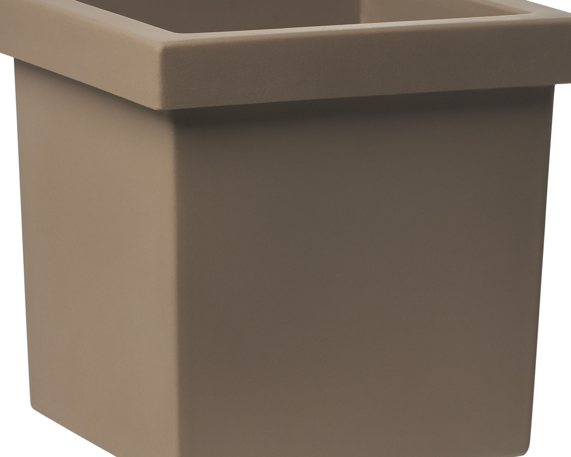 Vaso Quadro Gemini Tortora D35cm in Plastica - Plastica - immagine 2