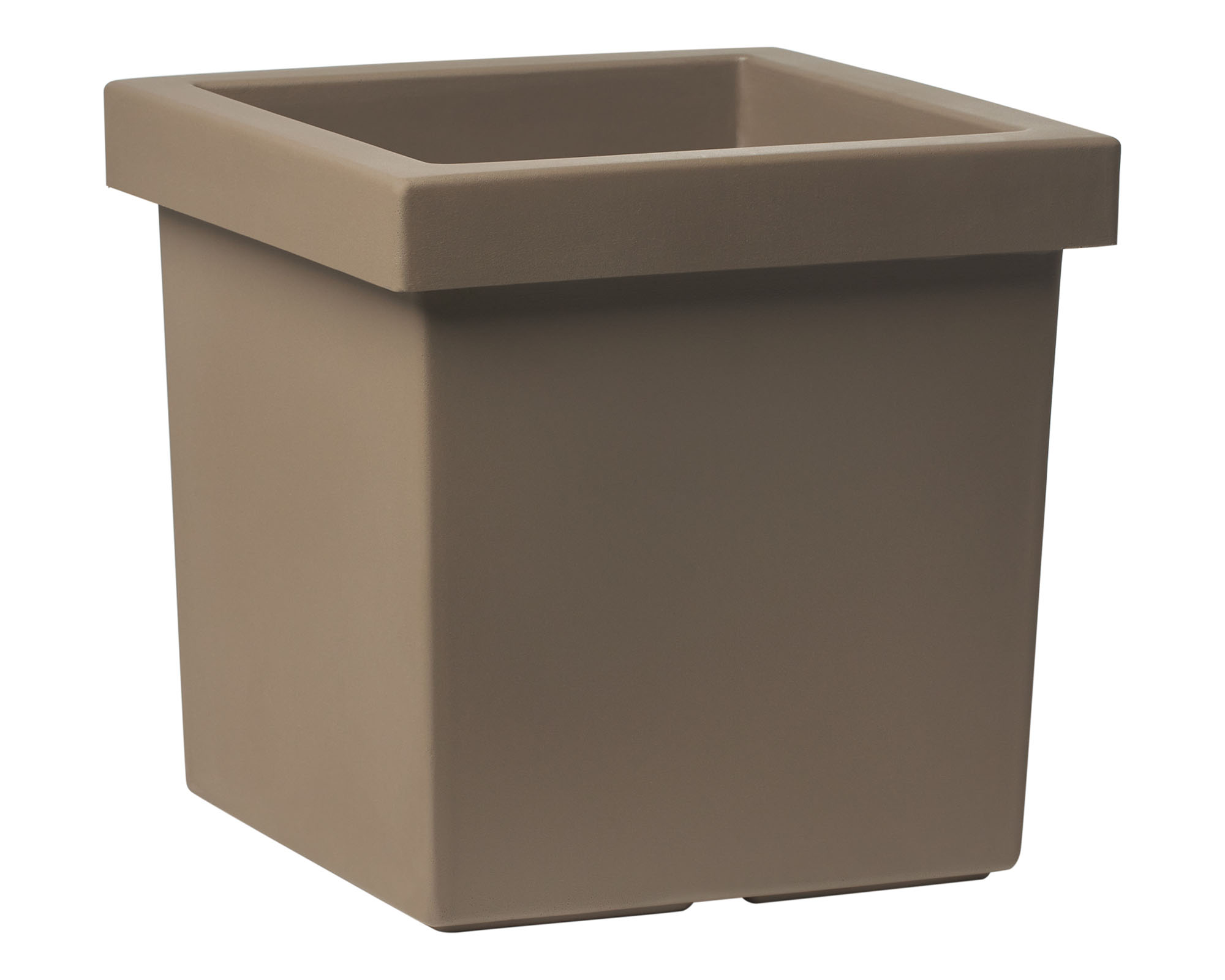 Vaso Quadro Gemini Tortora D35cm in Plastica - Plastica