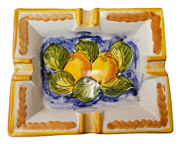 Posacenere Siciliana Dipinto a Mano Assortito 20x17cm in Ceramica