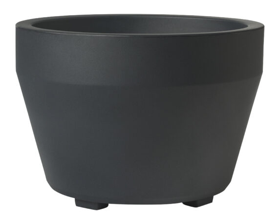 Vaso Tondo Jumbo Antracite D100x56cm in Plastica