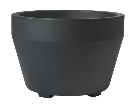 Vaso Tondo Jumbo Antracite D55x42cm in Plastica