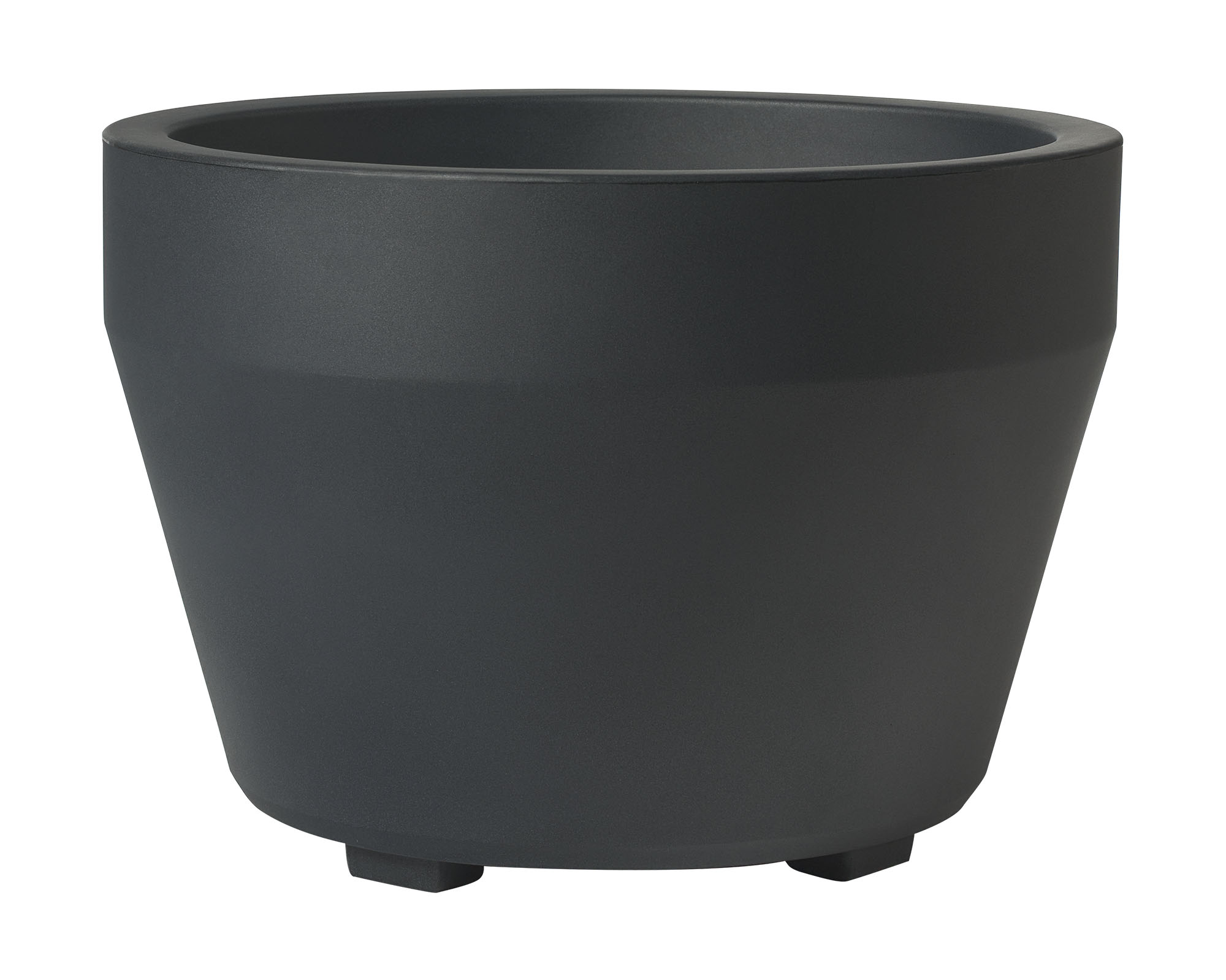 Vaso Tondo Jumbo Antracite D55x42cm in Plastica