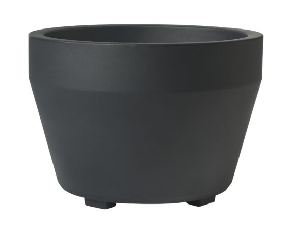 Vaso Tondo Jumbo Antracite D55x42cm in Plastica