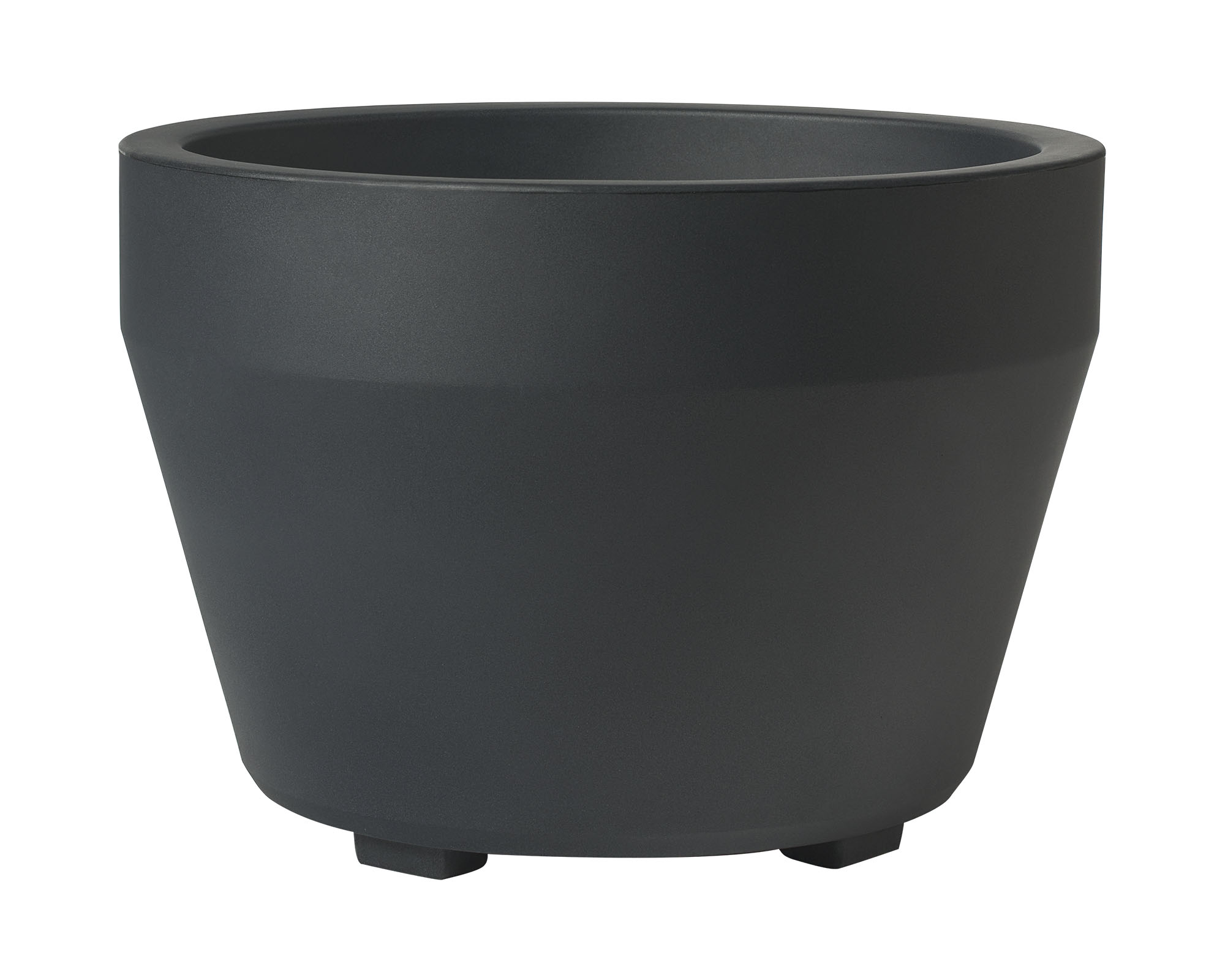 Vaso Tondo Jumbo Antracite D55x42cm in Plastica