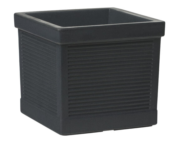 Vaso Quadro Millerighe Antracite 45x45cm in Resina