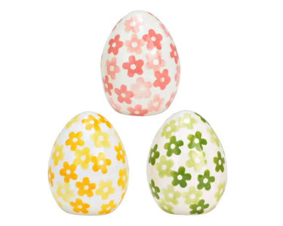 Uovo di Pasqua Decorativo Assortito 6x6x10cm in Ceramica