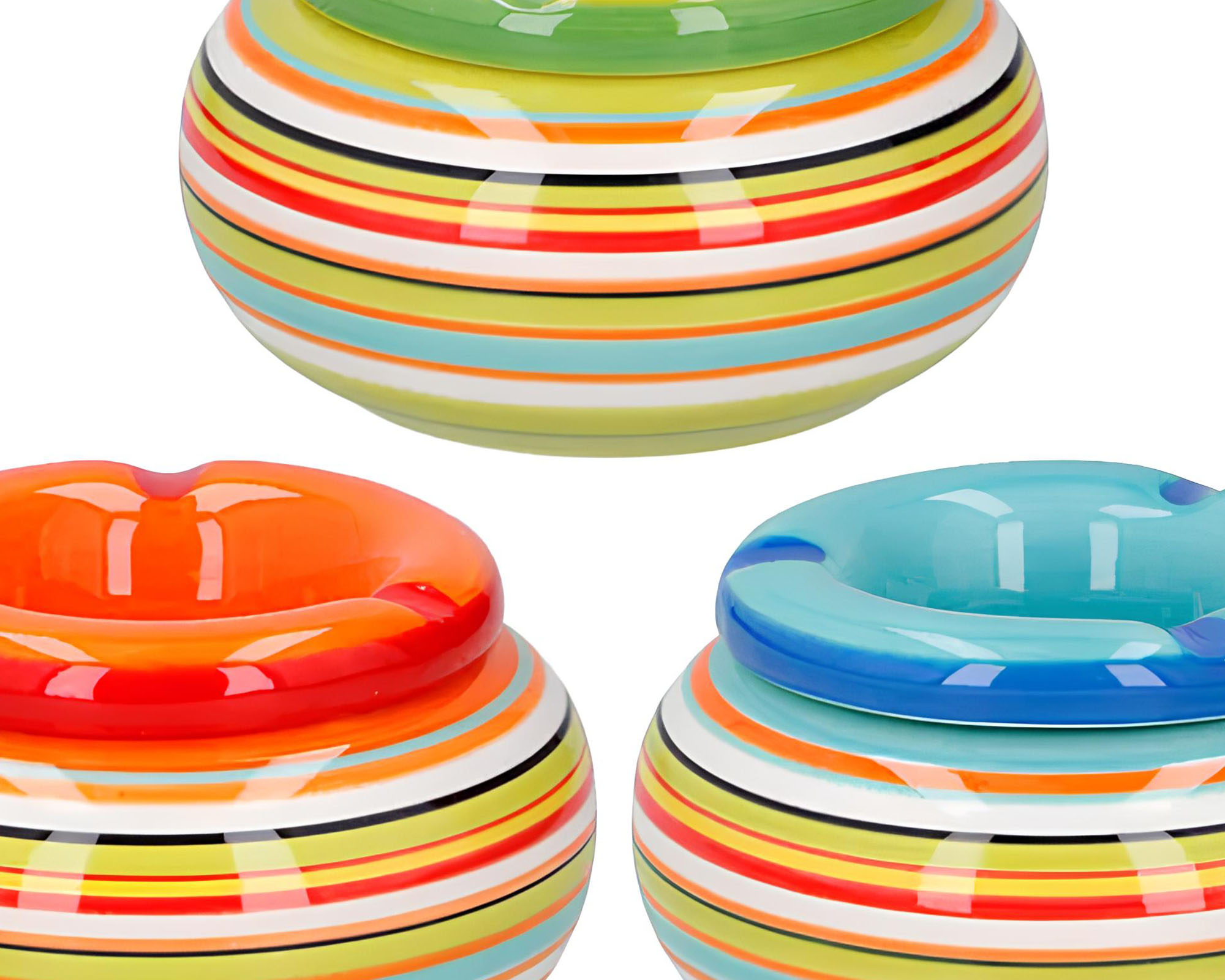 Posacenere Ovale Colorato Assortito in Ceramica - immagine 2