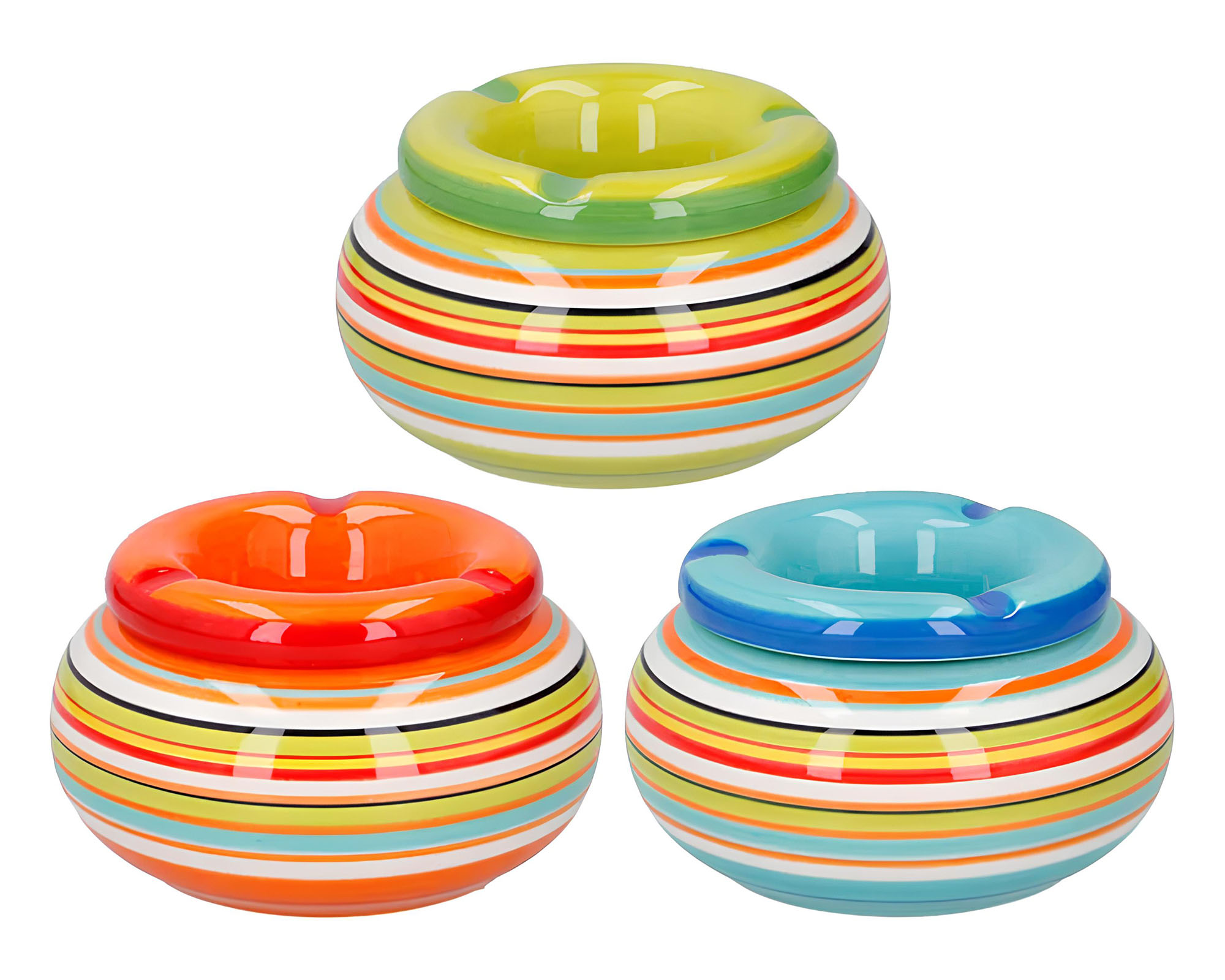 Posacenere Ovale Colorato Assortito in Ceramica