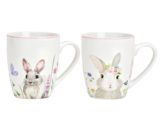 Tazza con Coniglio Assortito 300ml in Porcellana
