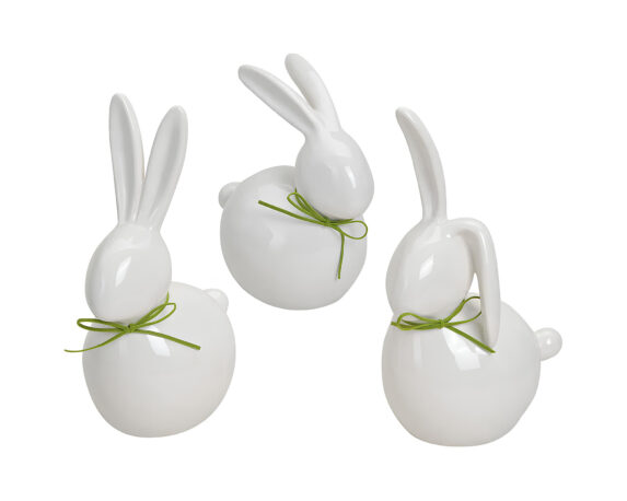 Coniglietto Bianco Decorativo ed Elegante 7-9cm in Porcellana
