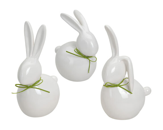 Coniglietto Bianco Decorativo ed Elegante 11-14cm in Porcellana