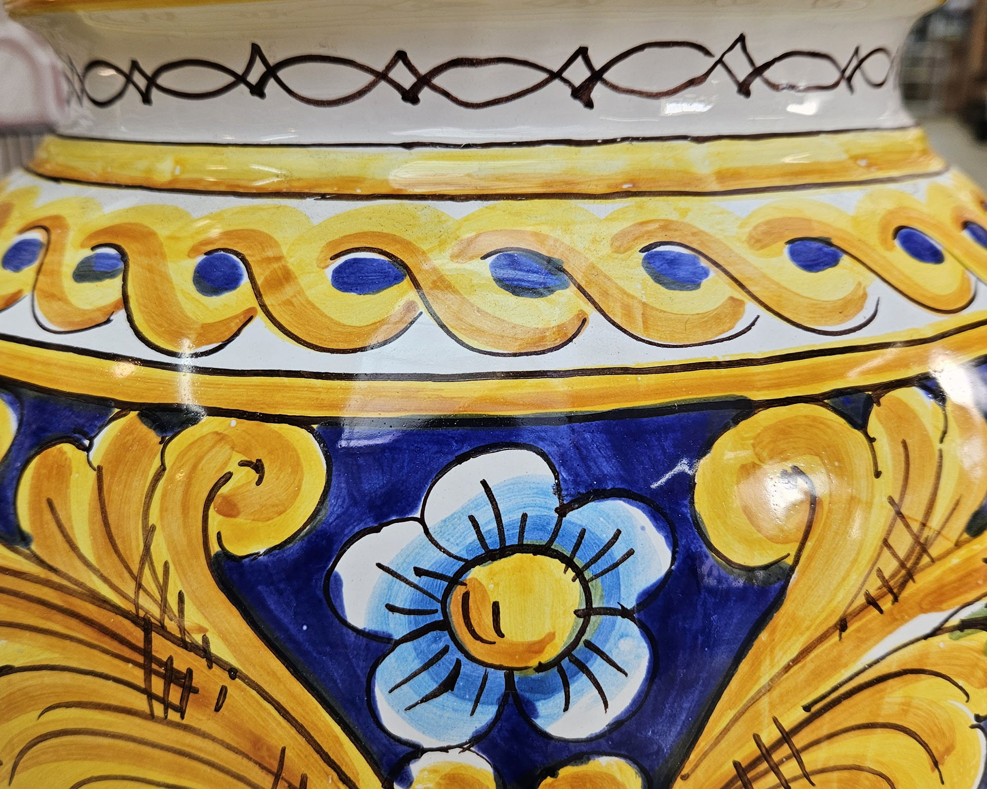 Portaombrello Falda Dipinto a Mano Assortito 50cm in Ceramica - immagine 2