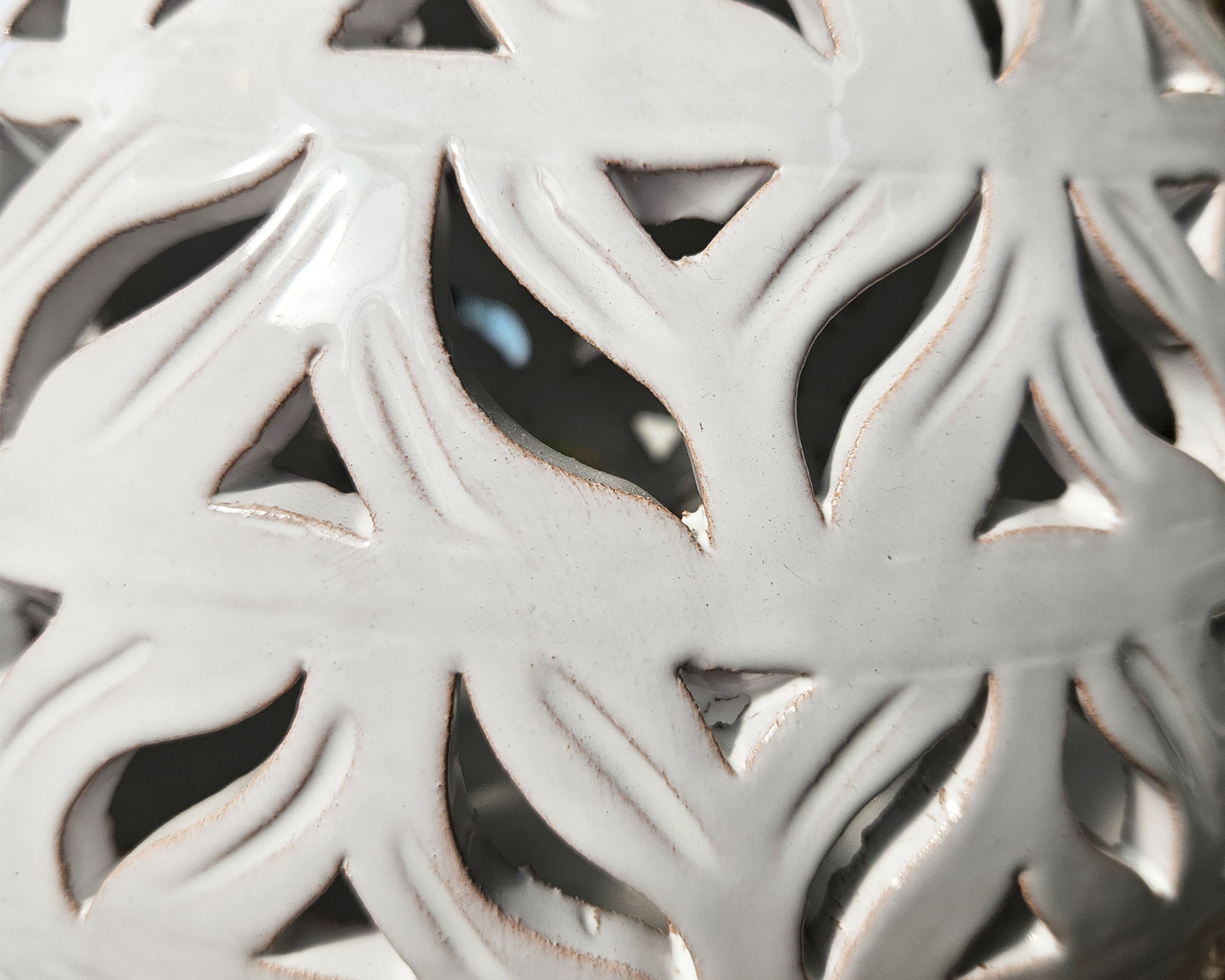 Lanterna Bianco Lucido 42h in Ceramica - immagine 2