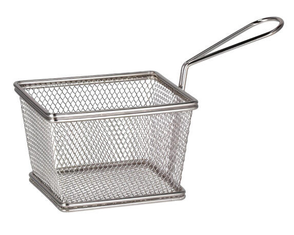 Cestino con Manico 21x10x8cm in Acciaio