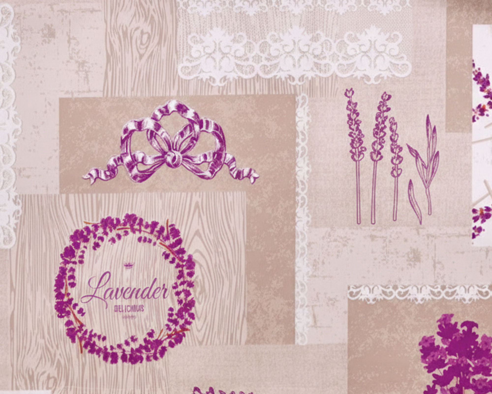 Tovaglia a Metraggio Lavander 20x140cm in Plastica - immagine 2