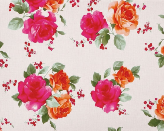 Tovaglia a Metraggio Rosa e Fiori 20x140cm in Plastica