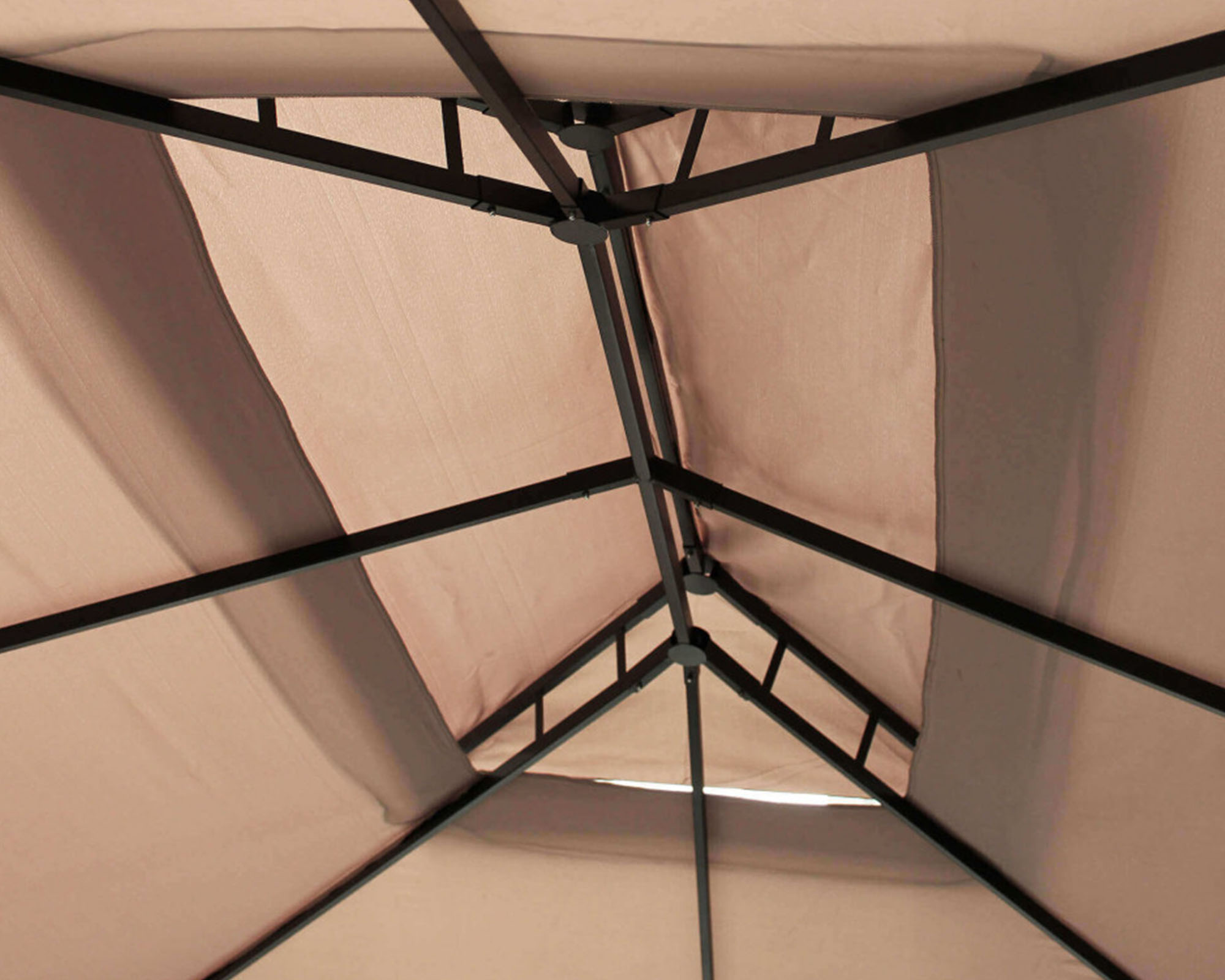 Gazebo Avana con Tende Avorio 3x4cm Alluminio e Poliestere - immagine 6