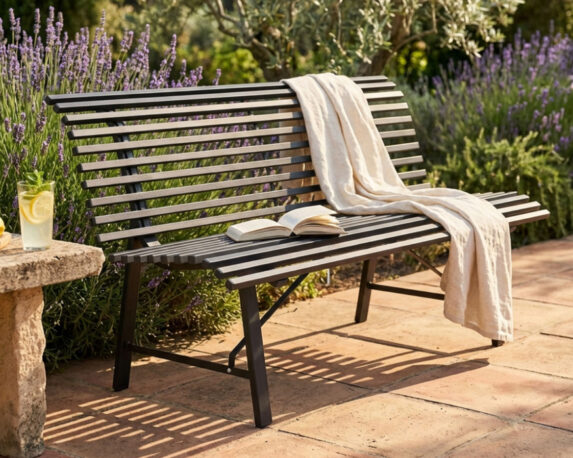 Panchina Londra Antracite 130x75x79cm in Acciaio