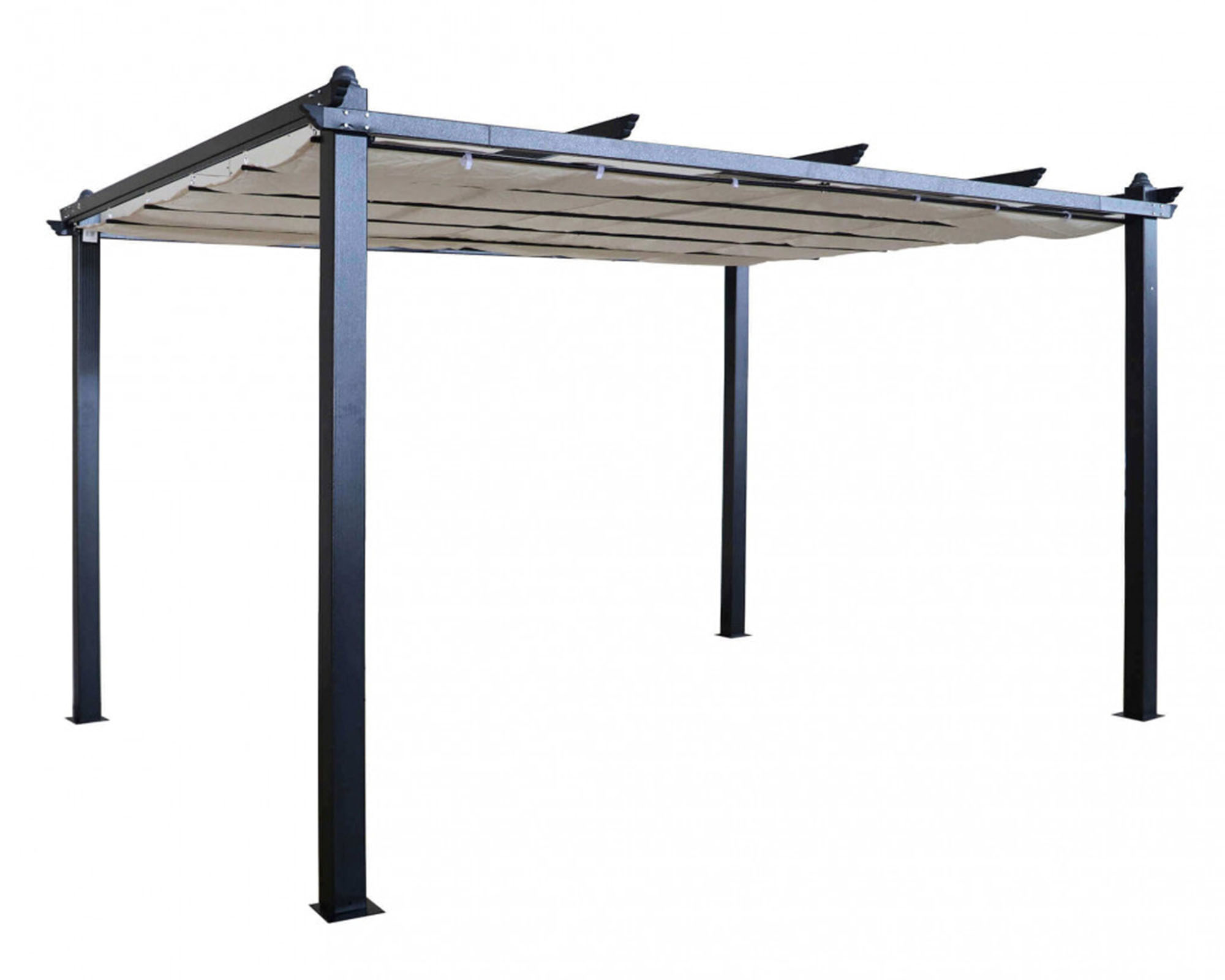 Gazebo Astoria con Telo Beige 4x3cm in Metallo e Poliestere - immagine 2