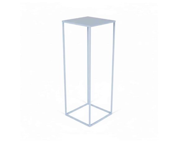 Alzata Quadrata S Celeste 19x19x40cm in Metallo