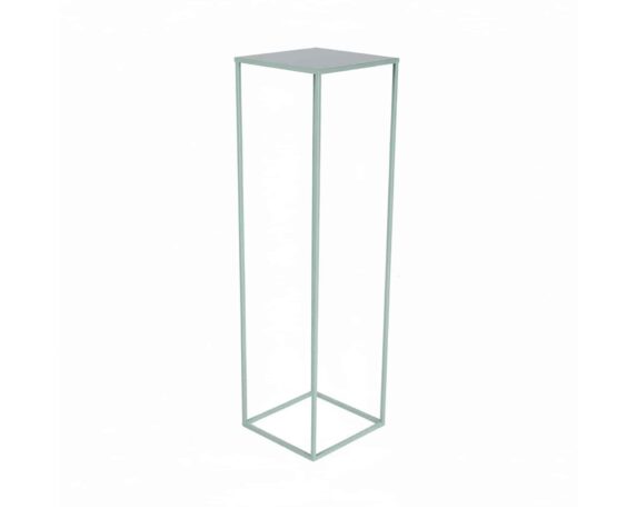 Alzata Quadrata M Verde 23x23x60cm in Metallo
