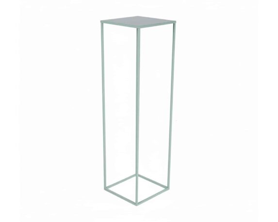Alzata Quadrata L Verde 27x27x80cm in Metallo