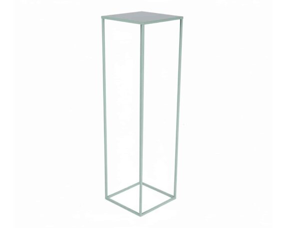 Alzata Quadrata XL Verde 30x30x100cm in Metallo