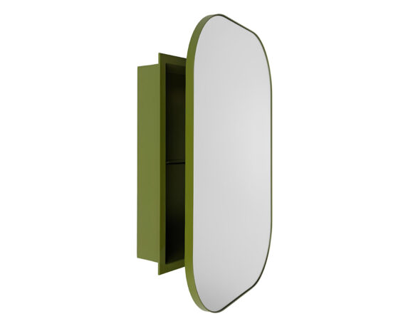 Mobiletto con Specchio Elegante e Pratico 50x12x70cm in Metallo