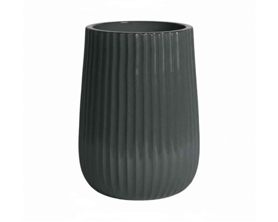 Cachepot Rigato S Blu D13x21cm in Ceramica