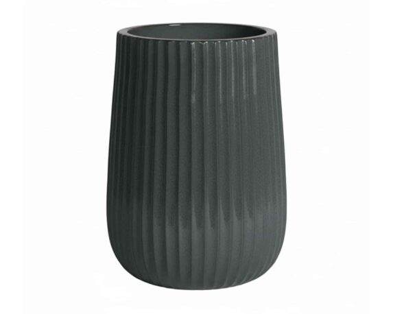 Cachepot Rigato M Blu D21x30cm in Ceramica