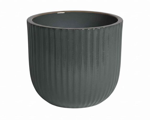 Cachepot Rigato S Blu D22x20cm in Ceramica