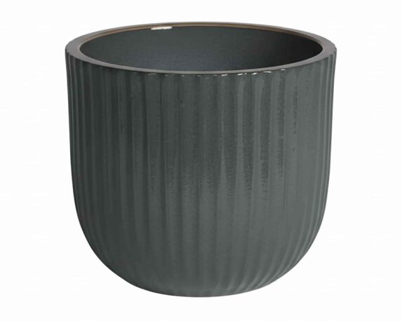 Cachepot Rigato M Blu D30x25cm in Ceramica