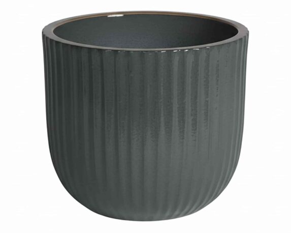 Cachepot Rigato L Blu D36x30cm in Ceramica