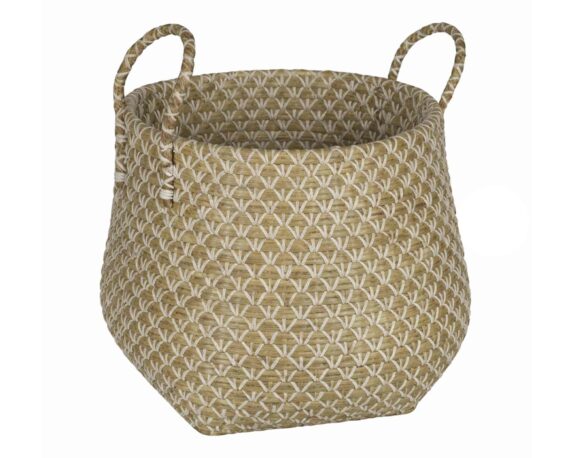 Cesta con Manici M Naturale D31x28cm in Seagrass