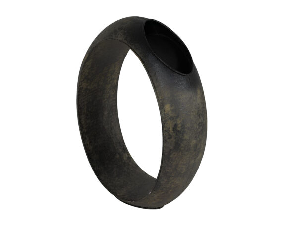 Vaso Circolare Nero 45x17x54cm in Metallo