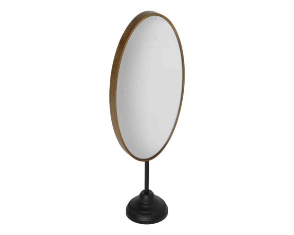 Specchio Ovale da Tavolo 22x11x58cm in Legno
