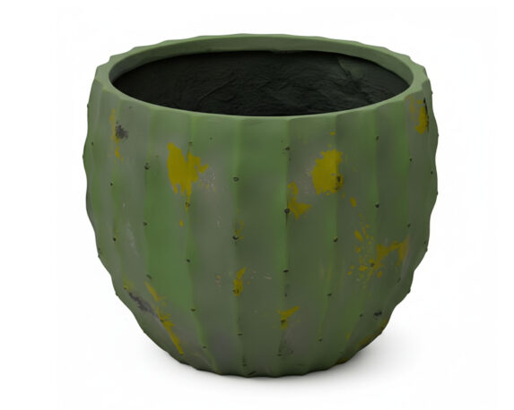Cachepot Cactus S Verde D40x30cm Magnesio e Fibra di Vetro