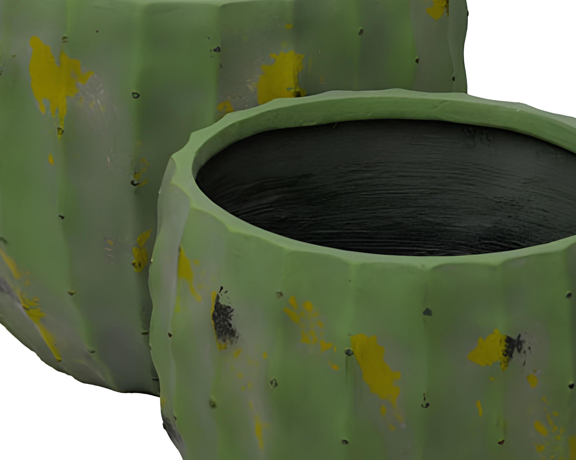 Cachepot Cactus S Verde D40x30cm Magnesio e Fibra di Vetro - immagine 2