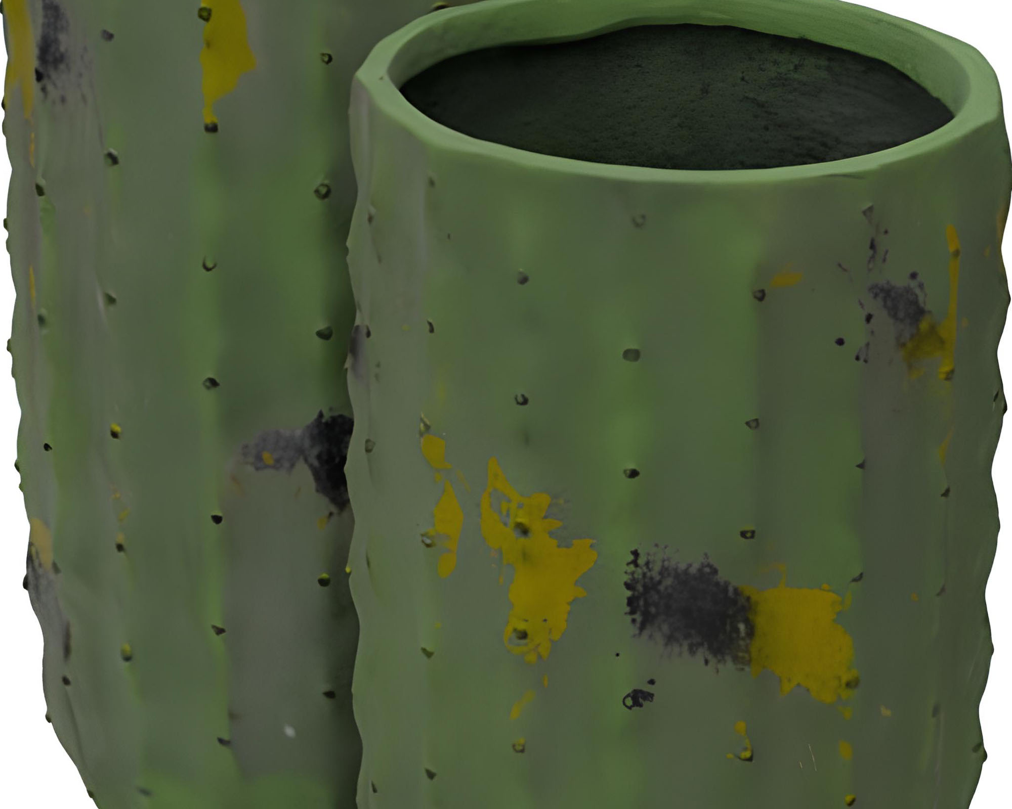 Cachepot Cactus Verde S D25x40cm in Magnesio e Fibra di Vetro - immagine 2