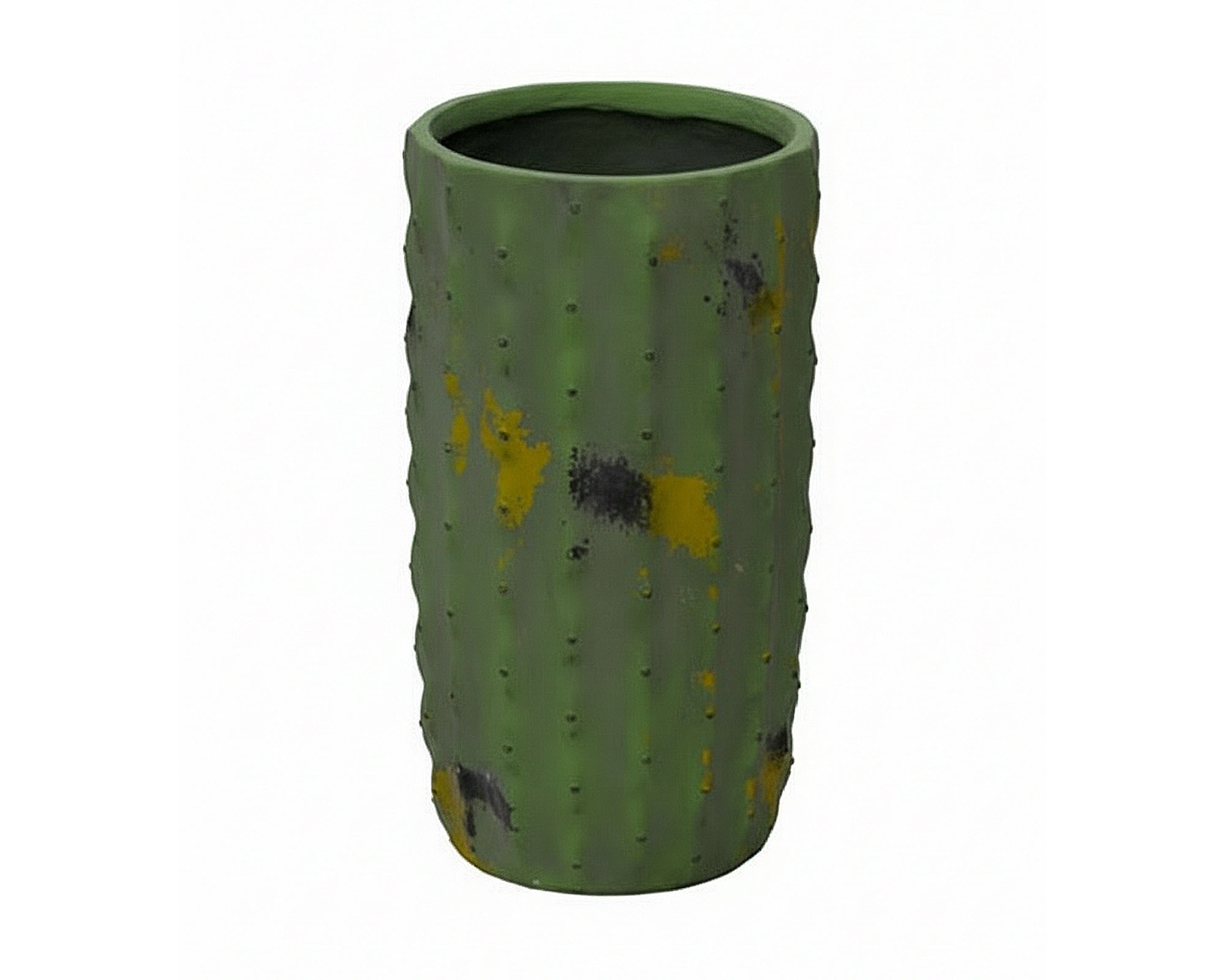 Cachepot Cactus Verde S D25x40cm in Magnesio e Fibra di Vetro