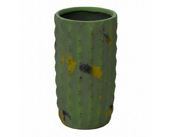 Cachepot Cactus Verde M D30x46cm in Magnesio e Fibra di Vetro