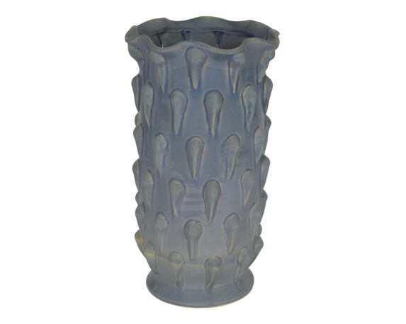 Vaso Blu Elegante e Decorativo D27x45cm in Terracotta