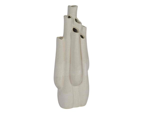 Cachepot Tulipaniera Avorio 16x11x42cm in Ceramica