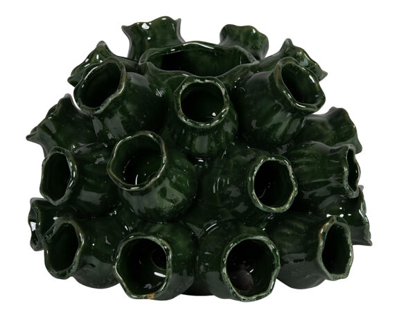 Cachepot Tulipaniera Decorativo Verde D28x20cm Ceramica