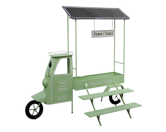 Espositore Ape Fioriera Verde 187x90x177cm in Metallo