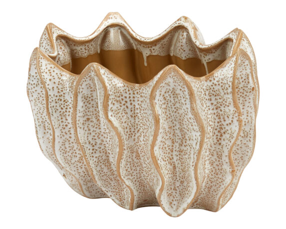 Cachepot Lavorato Decorativo Sabbia 21cm in Ceramica