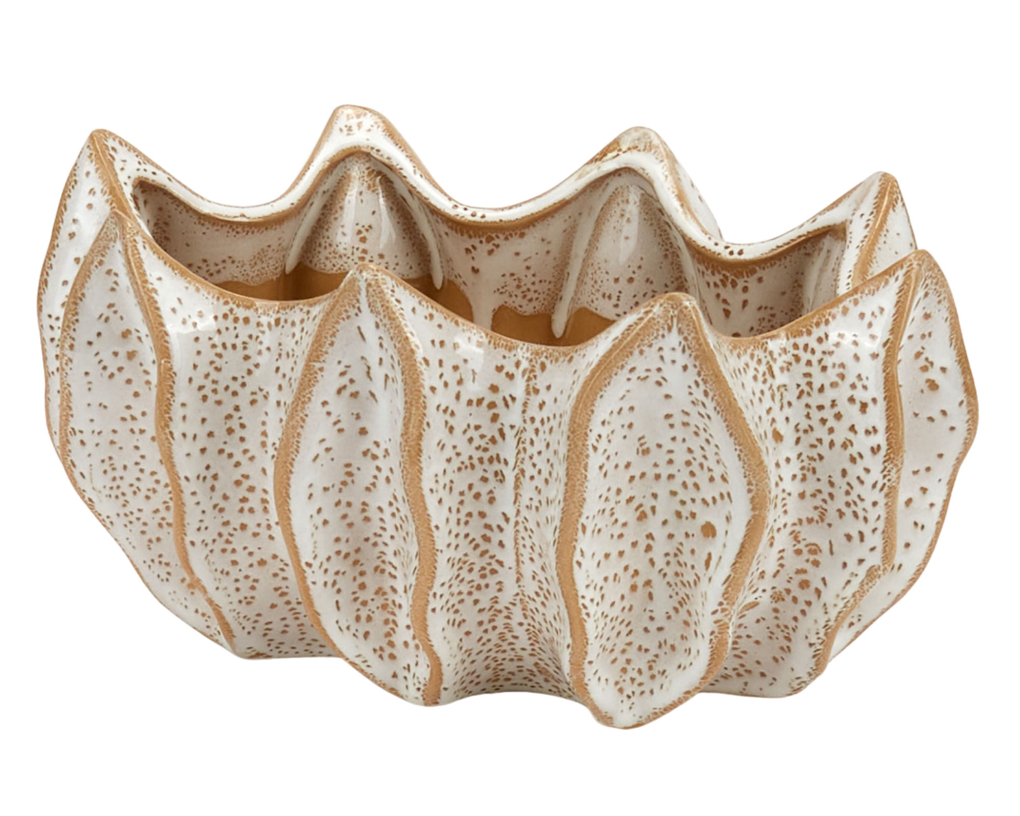 Ciotola Lavorato Decorativo Sabbia 13,5cm in Ceramica