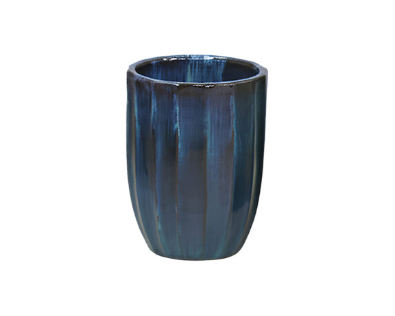 Cachepot Malaysia Turchese S D30x40cm in Ceramica