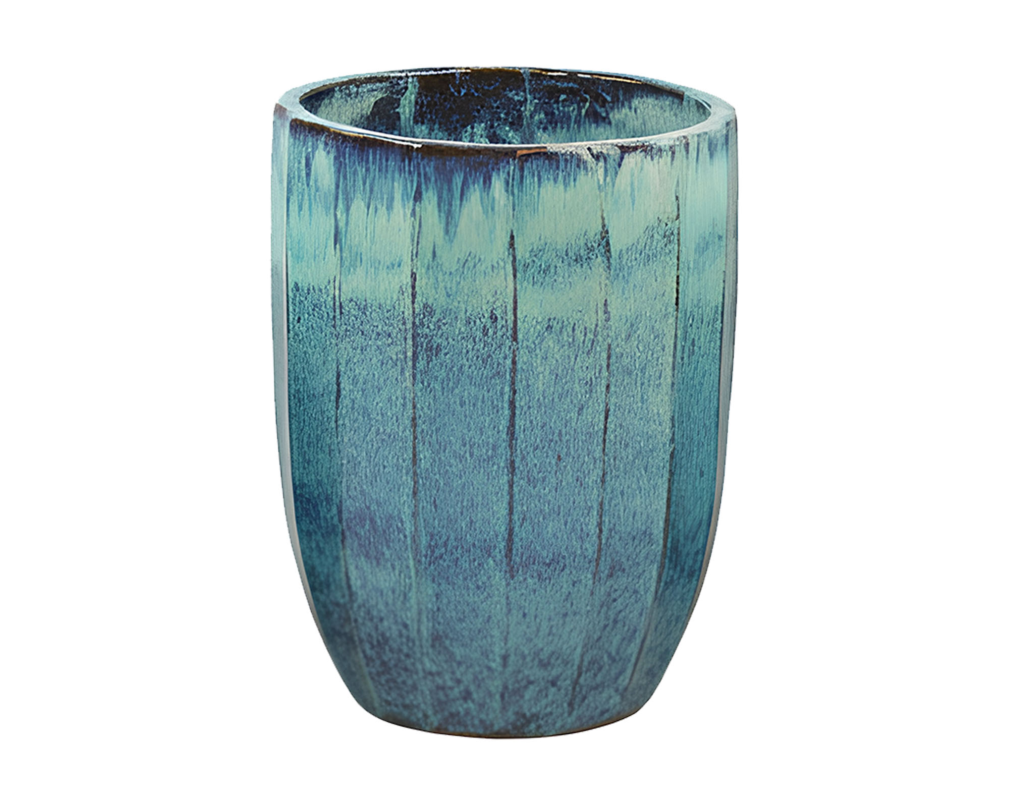 Cachepot Malaysia Turchese L D44x60cm in Ceramica